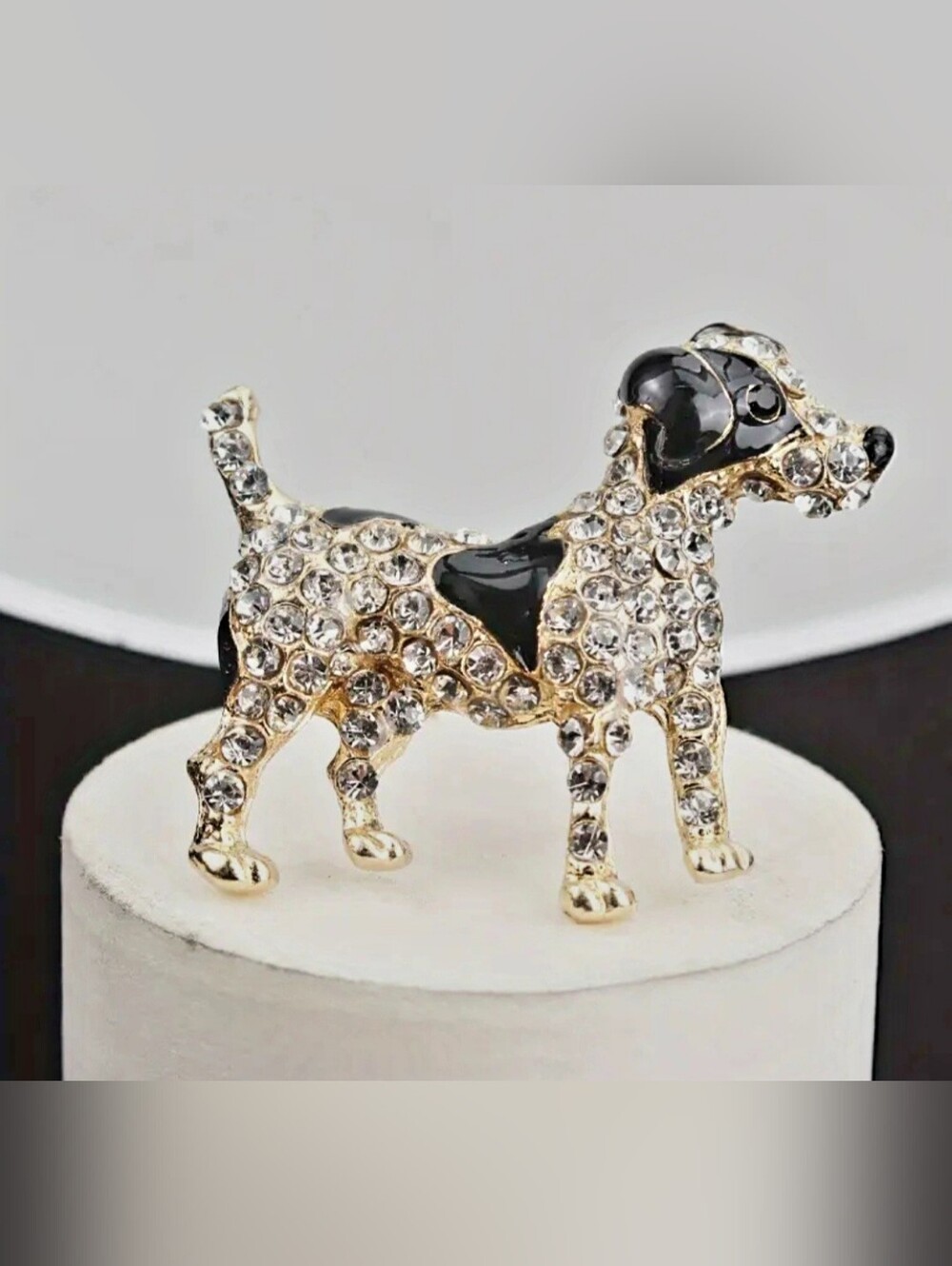 Dog Brooch Pin - Sparkling Crystals